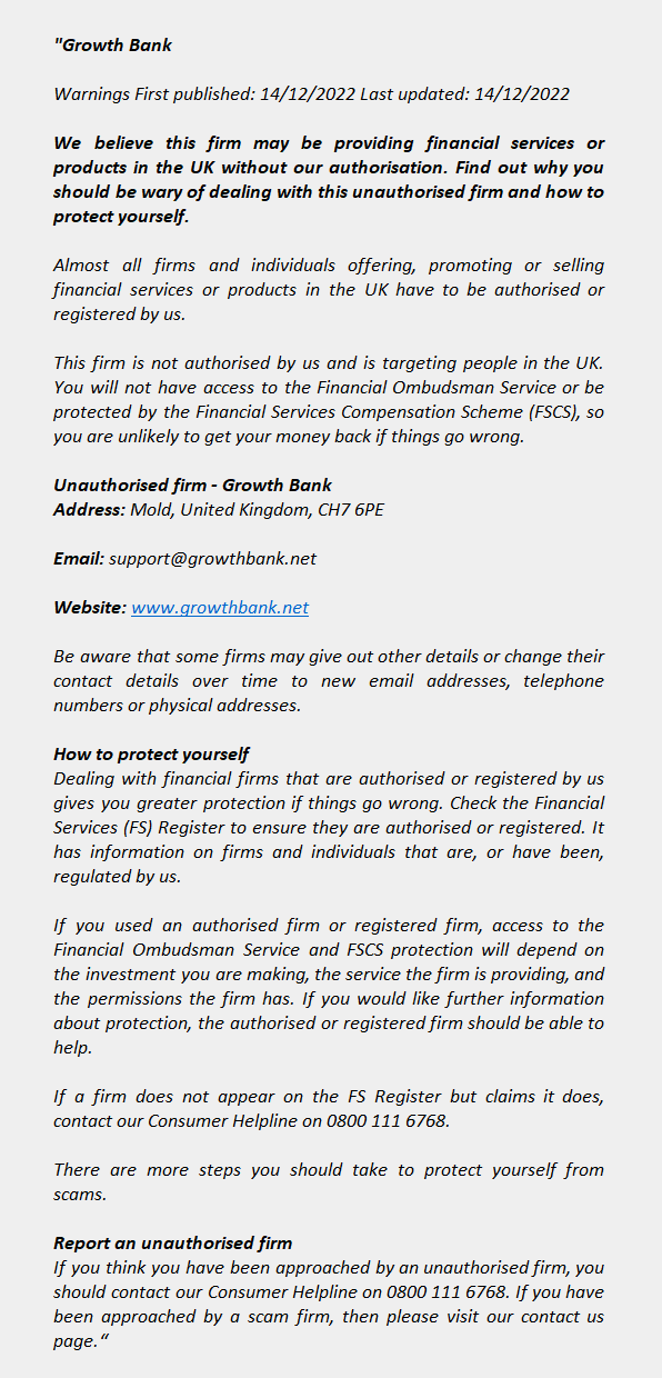 growthbank.net – GROWTH BANK