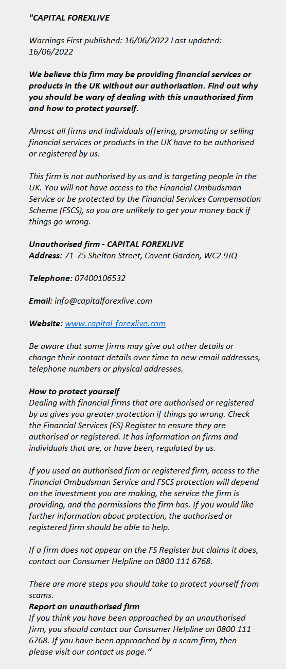 CAPITAL-FOREXLIVE.COM - CAPITAL FOREXLIVE