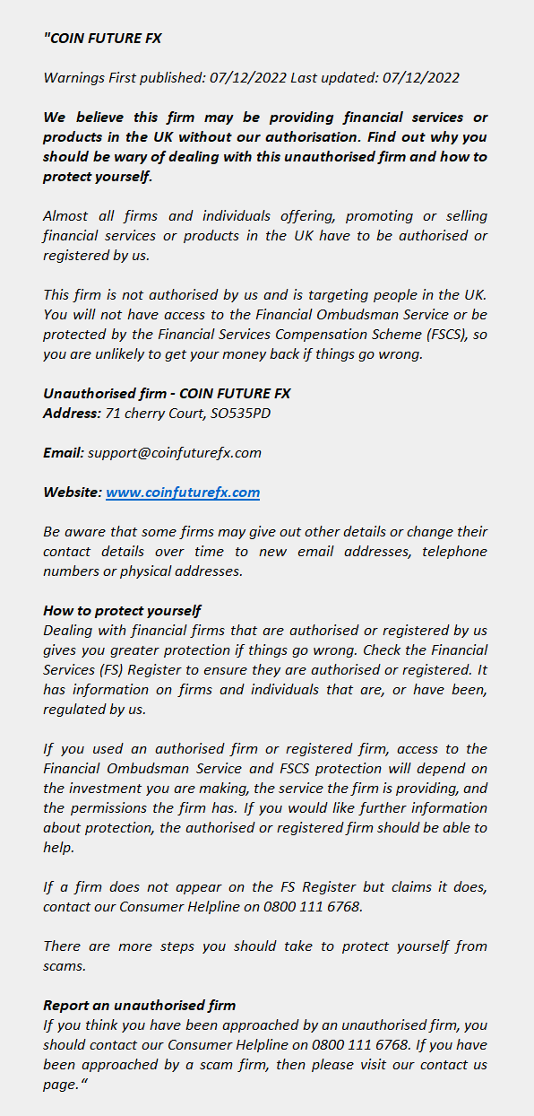 coinfuturefx.com – COIN FUTURE FX