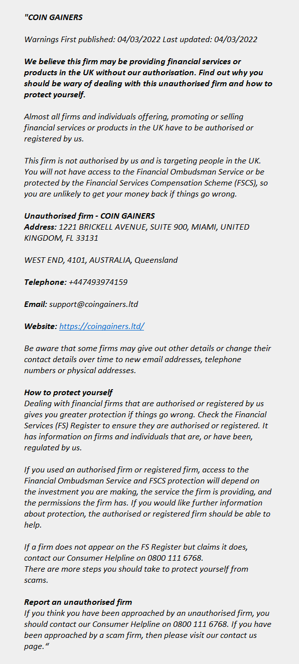 Coingainers.ltd - COIN GAINERS