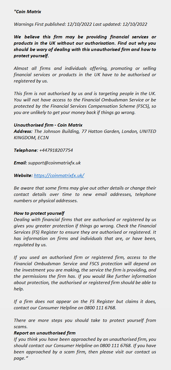 COINMATRIXFX.UK - COIN MATRIX