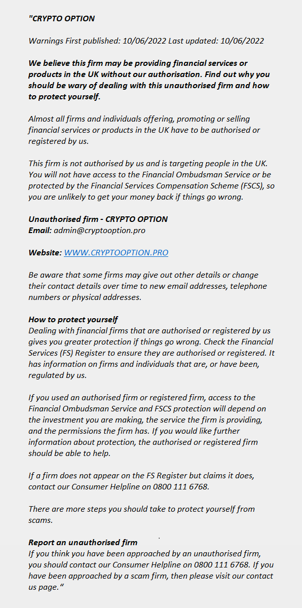 CRYPTOOPTION.PRO - CRYPTO OPTION