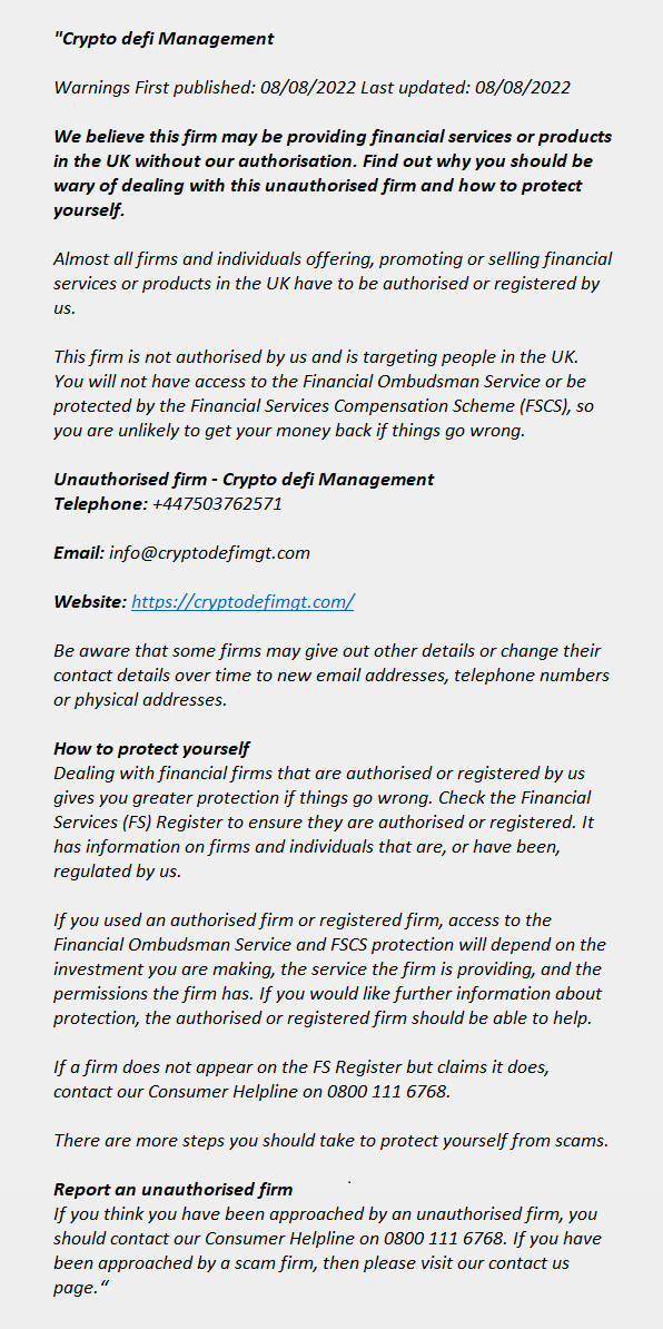 cryptodefimgt.com - Crypto defi Management