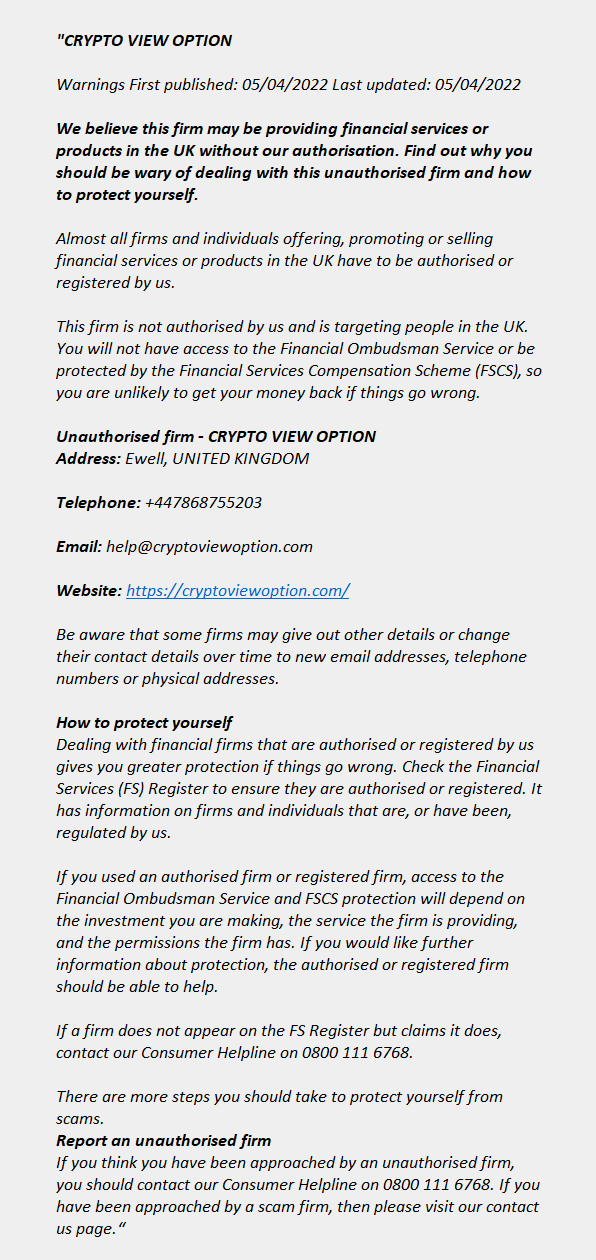 cryptoviewoption.com - CRYPTO VIEW OPTION