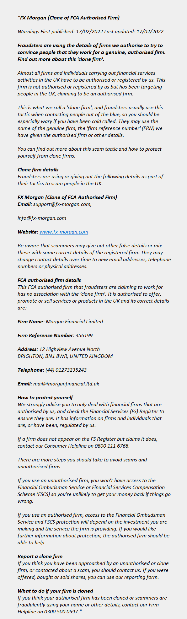 FX Morgan (Clone) - Fx-morgan.com (Clone) - Morgan Financial Limited