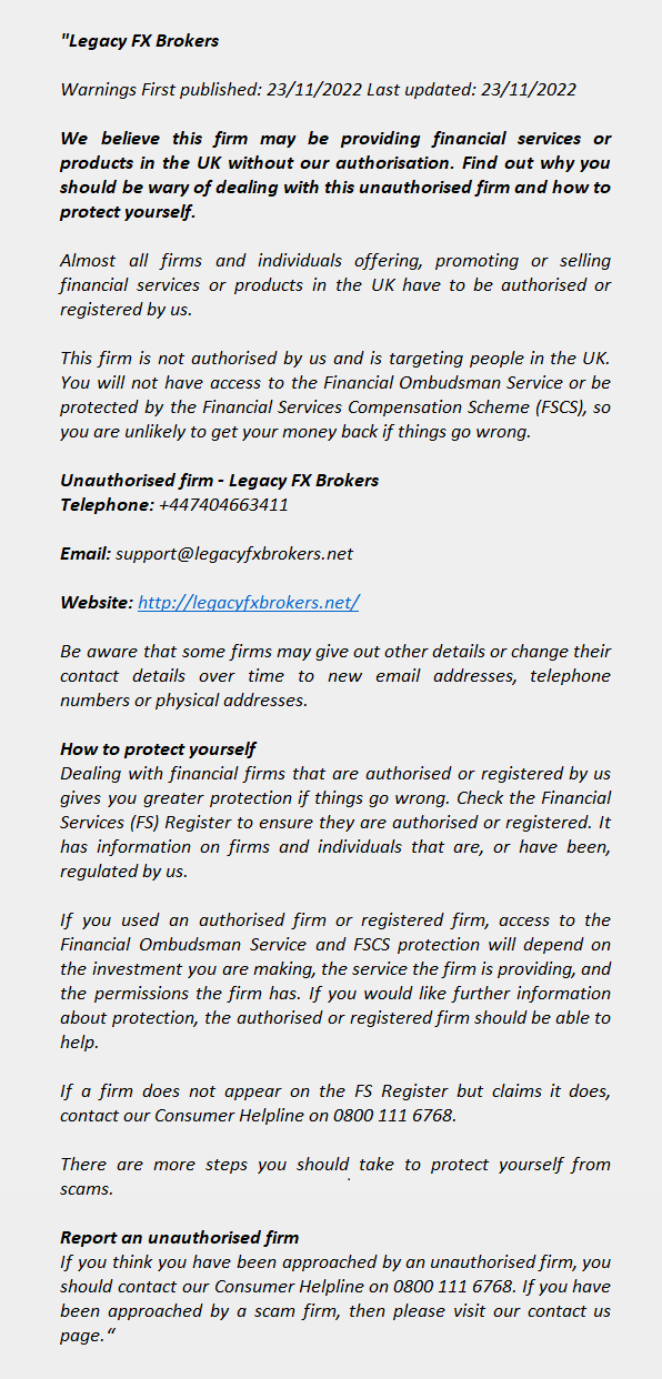 legacyfxbrokers.net - LEGACY FX BROKERS