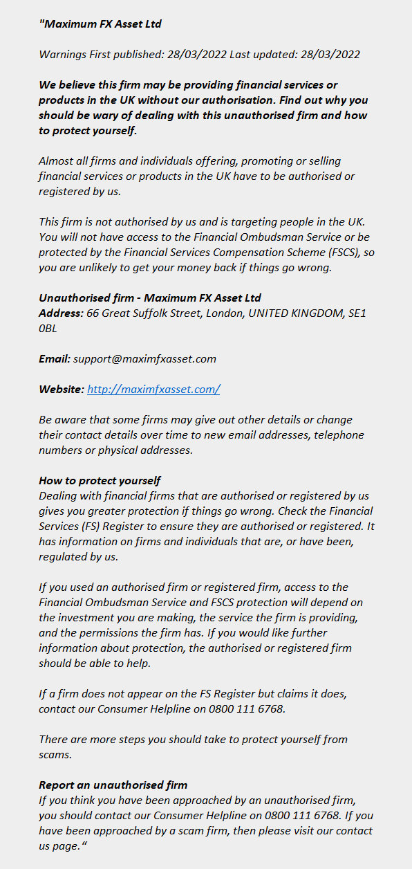 maximfxasset maximfxasset.com - Maximum FX Asset Ltd