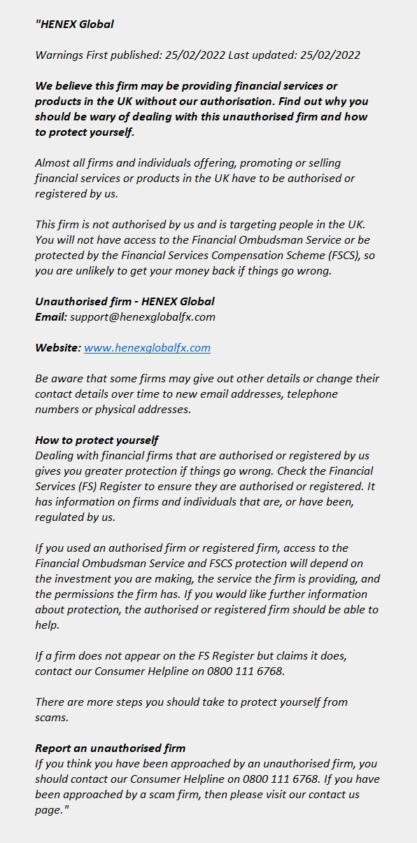 Henexglobalfx.com - HENEX GLOBAL